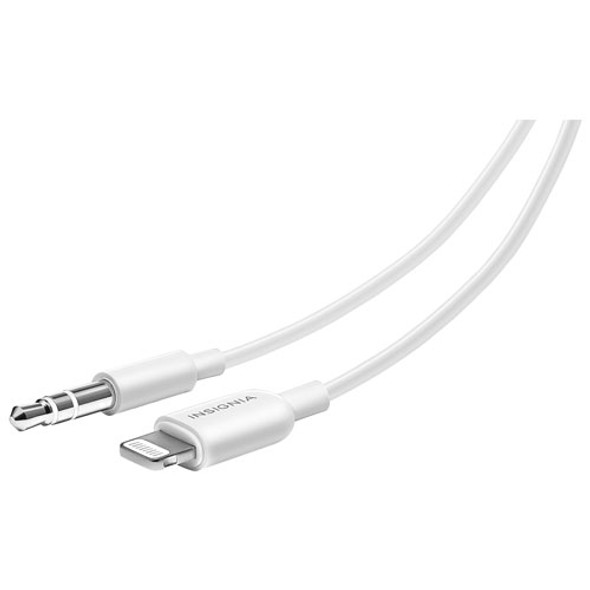 INSIGNIA 0.9m (3 ft.) Lightning/3.5mm Stereo Cable  - White