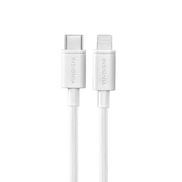 INSIGNIA - USB-C Cable with Lightning Connector 4ft

Sync or charge up your iPhone or iPad quickly and efficiently with this Insignia USB-C to Lightning cable. It is compatible with iPhone 6 and newer models as well as iPads with a USB-C connector.