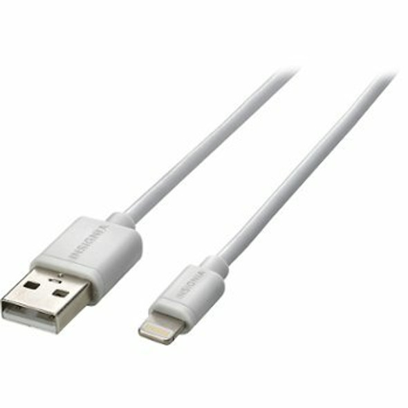 INSIGNIA - Apple MFi Certified 1.2m (4 ft.) Apple iPhone Lightning USB Cable - White