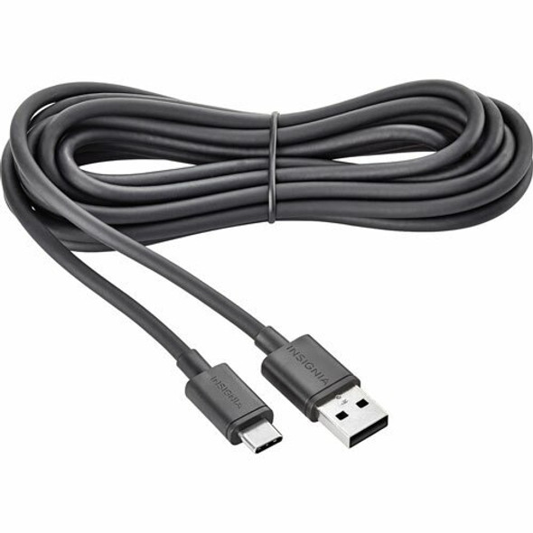 INSIGNIA - 4' USB Type A 2.0 to USB Type-C Charge/Sync Cable - Black