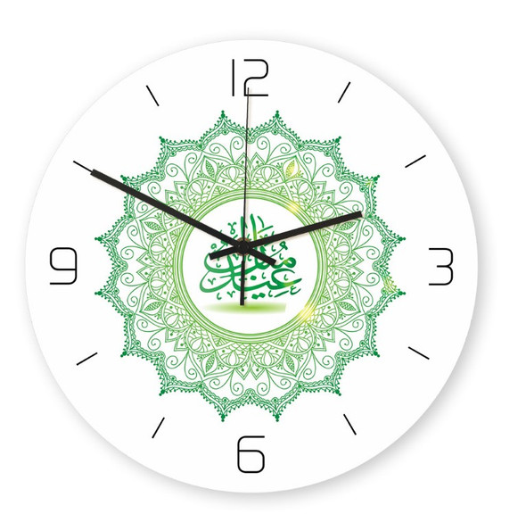 Acrylic Wall Watch With Islamic Decorative Designs And Visuals, For Every Room In Your Home, To Add Ramadan And Eid Festival Joy Sprit, Size 30*30cm Design 2