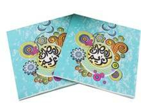 Eid & Ramadan  Paper Napkins 40 Pcs/2Pack "33x33cm" Design 6
