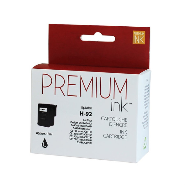 Compatible HP H-92 Black Ink Cartridge - Premium Ink