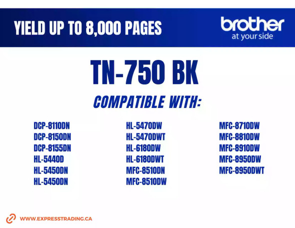 Brother tn750 compatible printer