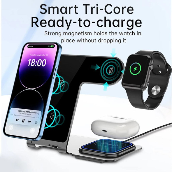 All 3-in-1 Multifunctional 15W Wireless Charger
