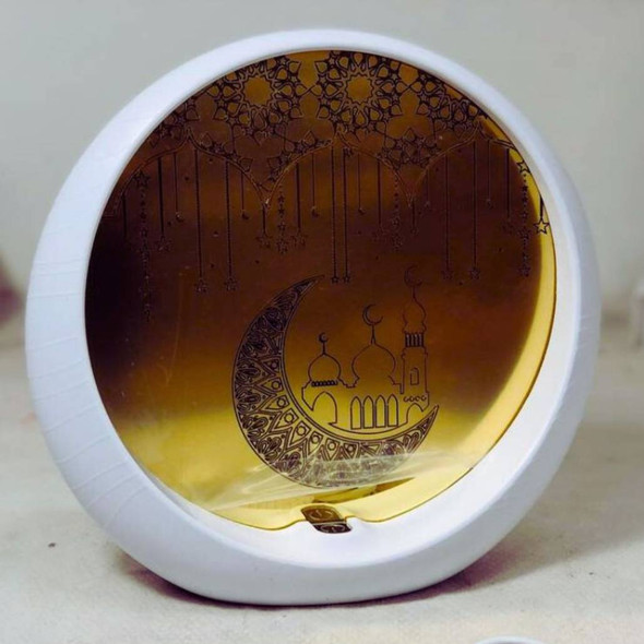 Exquisite Islamic frame with gold mirror, crescent & mosque design
