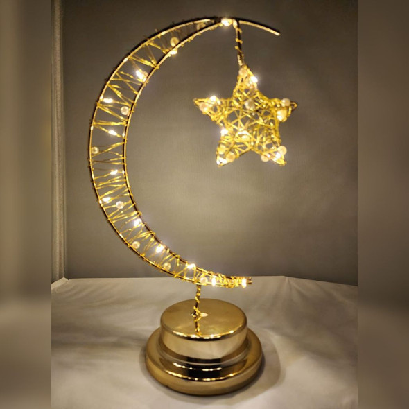 Crescent Star Moon Lantern for Ramadan Decorations