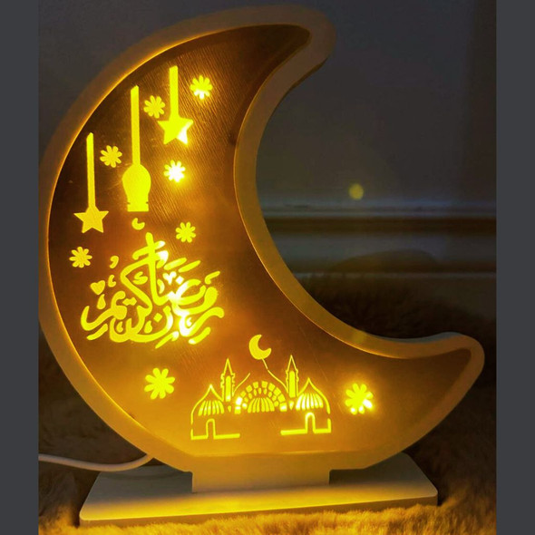 Wooden Ramadan LED Lights Lantern powered by USB