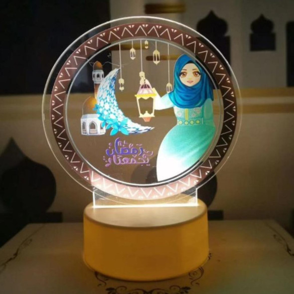 lantern Lighting Acrylic warm light Ramadan Decoration for Home Islamic