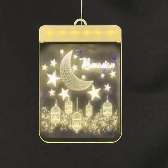 Ramadan Hanging Light Battery Operated Decoration Lamp 3D Acrylic