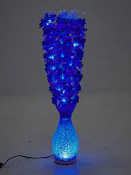 LED Modern Creative Flowers Vase Desk Lamp - Blue Color