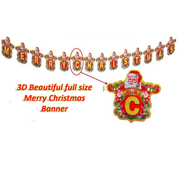 Merry Christmas Santa Hanging Banner Merry Christmas Santa Hanging Banner