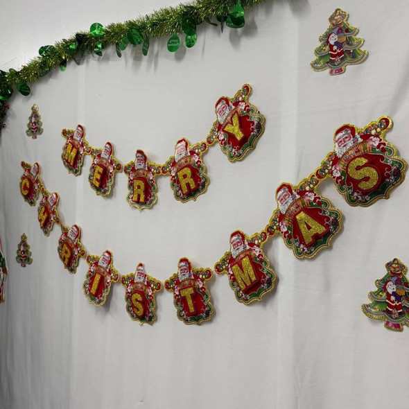 Merry Christmas Santa Hanging Banner Merry Christmas Santa Hanging Banner