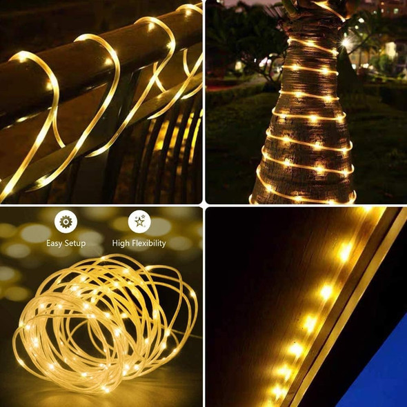 50m LED Rope Warm White Lights Holiday Decorations, Tube Lights Waterproof