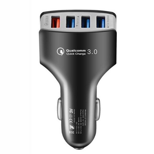 7A QC 3.0 Quick Car Charger with 4 USB Port Adaptive Fast Charging