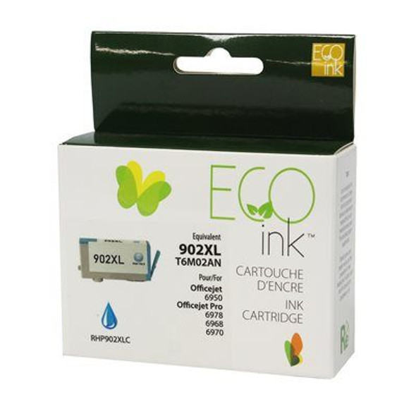 Compatible HP 902XL Cyan High Yield Ink Cartridge - Eco Ink - Box