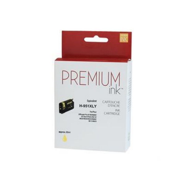 Premium Ink H-951XL Yellow Ink Cartridge - HP compatible box