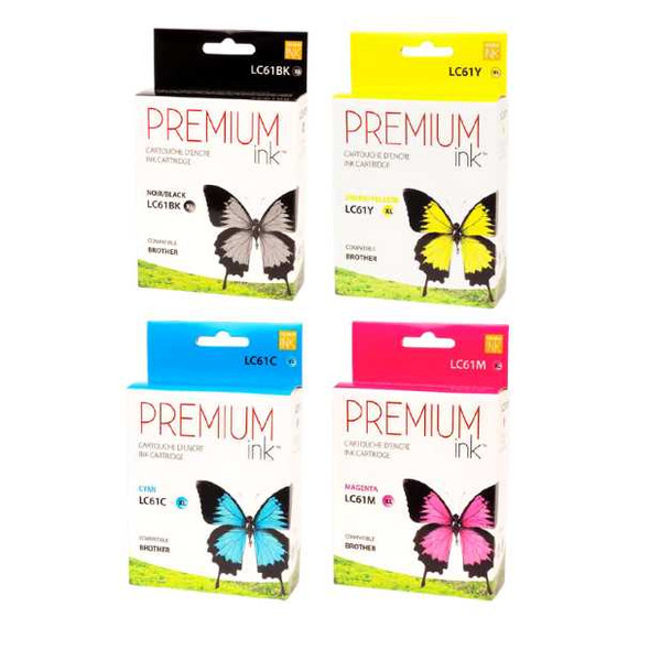 Compatible Full Color Set Brother LC61 XL Ink Cartridge - Premium Ink Ink Cartridge