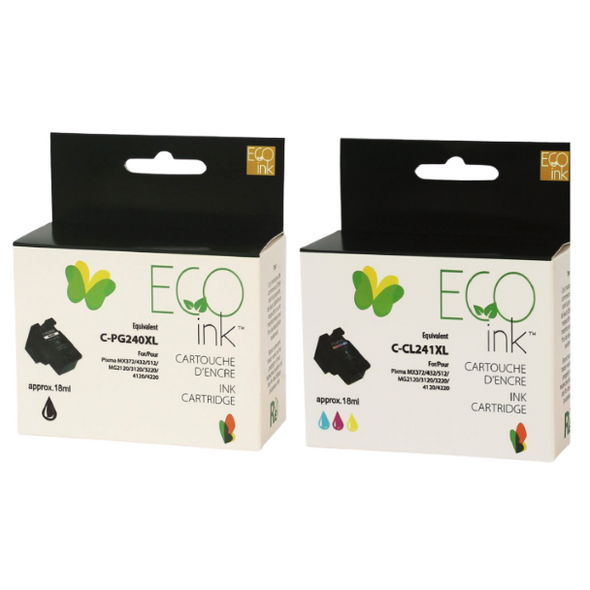 Combo Pack - Compatible Canon CL241 and PG240 Ink Cartridge - Eco Ink box