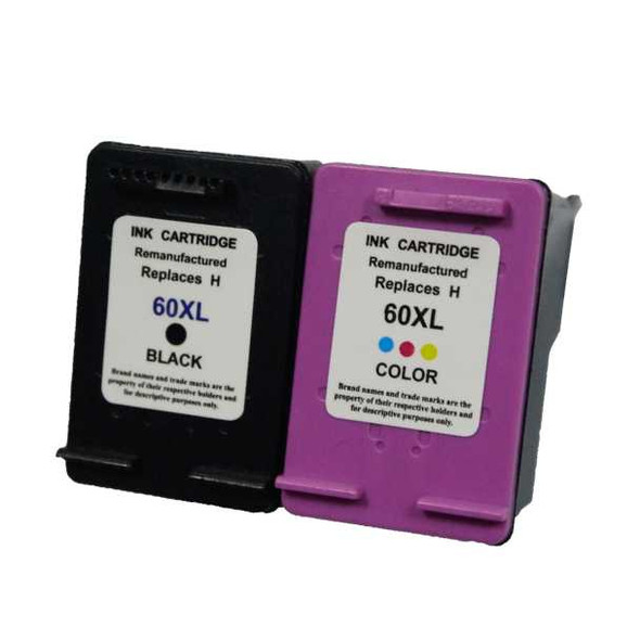 Compatible Combo Pack HP 60XL Ink Cartridge - White Box Ink Cartridge
