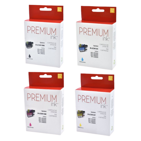 Full Color Set - Premium Ink 3013XL Ink Cartridge - Brother Compatible