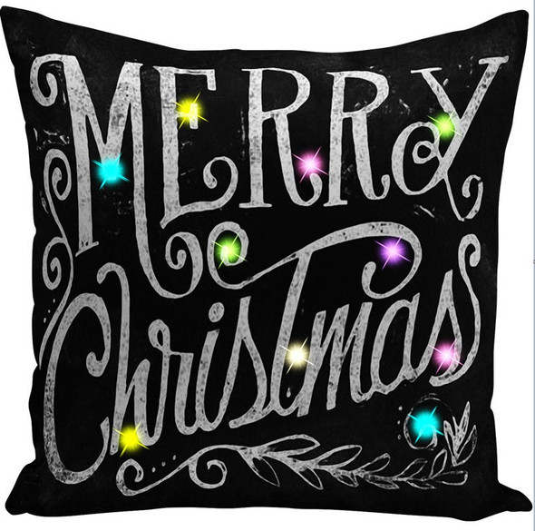 LED Lights Christmas Decoration Pillowcase  45x45cm, Design 1