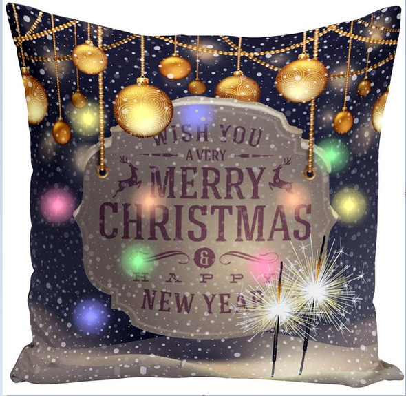 LED Lights Christmas Decoration Pillowcase  45x45cm, Design 4