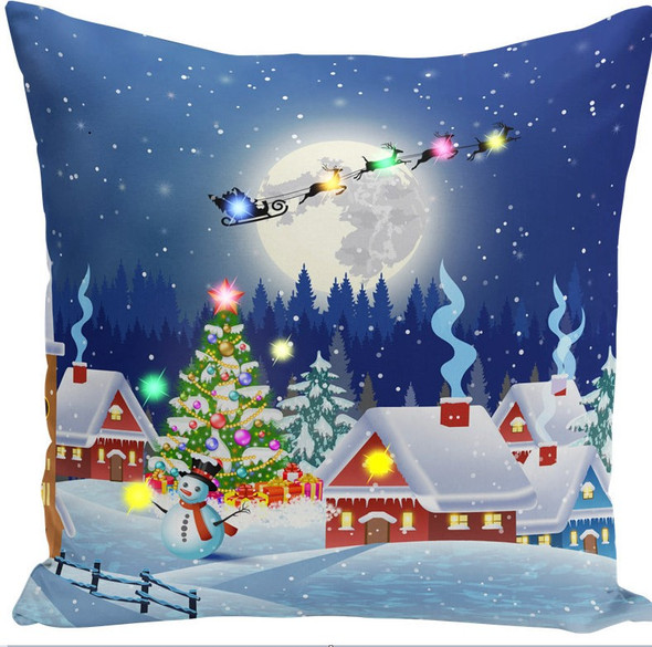 LED Lights Christmas Decoration Pillowcase  45x45cm, Design 5