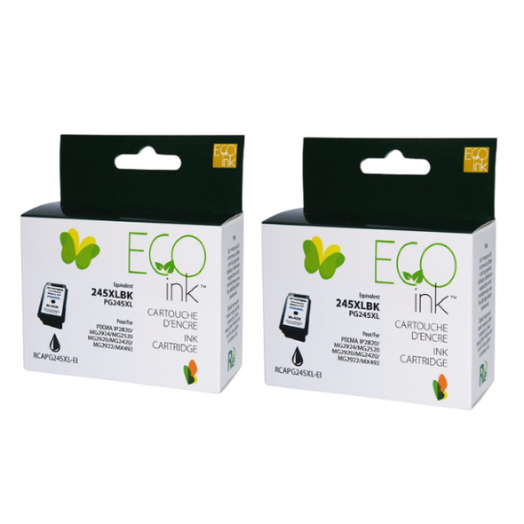 Pack of 2 Compatible Canon 245XL Ink Cartridges - Eco Ink box