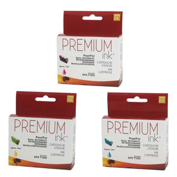 Compatible Color Set EPSON T1252/T1253/T1254 Ink Cartridge - Premium Ink Ink Cartridge