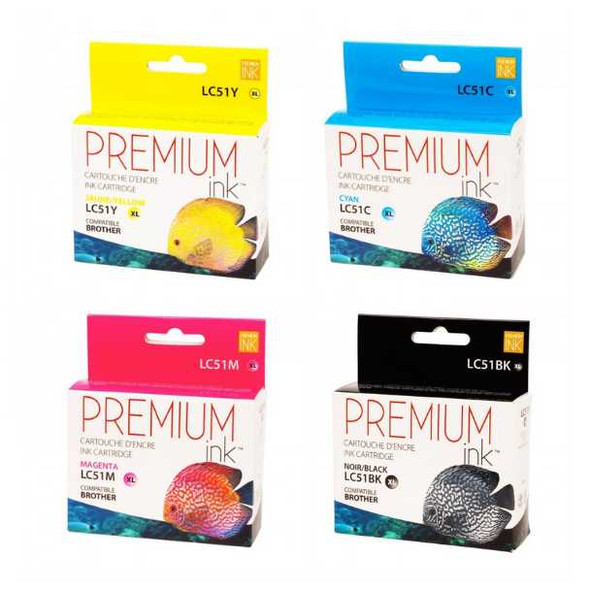 Compatible Combo Pack Brother LC51 XL Ink Cartridge - Premium Ink Ink Cartridge