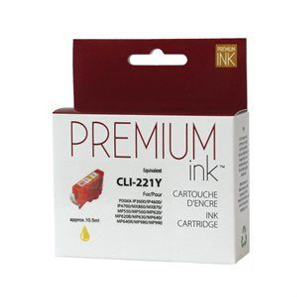 Compatible CLI221Y Yellow Ink Cartridge - Premium Ink
