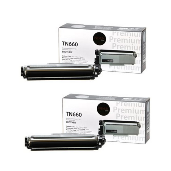 Compatible Combo Pack Brother TN660 Toner Cartridge - Premium Tone