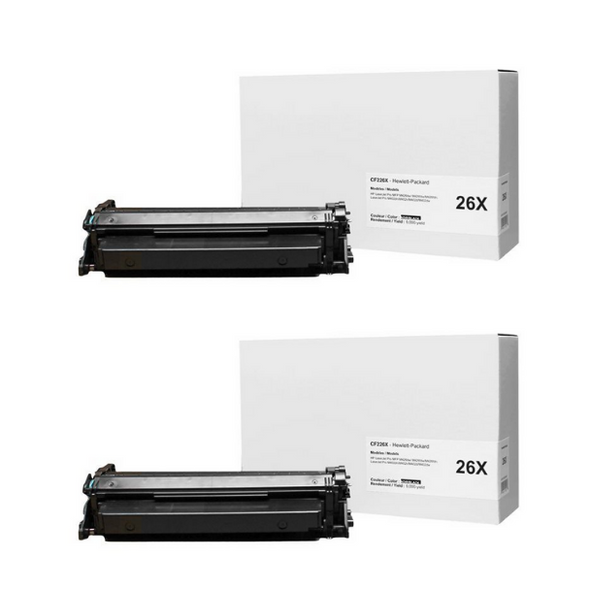 Compatible Pack of Two HP 26X/CF226X High Yield Toner Cartridge - Economic