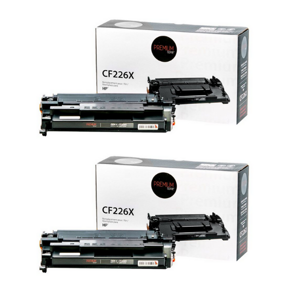 Compatible Pack of Two HP 26X/CF226X High Yield Toner Cartridge - Premium Tone