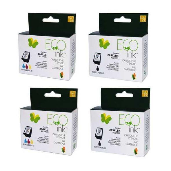 Compatible Maxi Combo Pack Canon CL 246XL & 245XL Ink Cartridges - Eco Ink Ink Cartridge