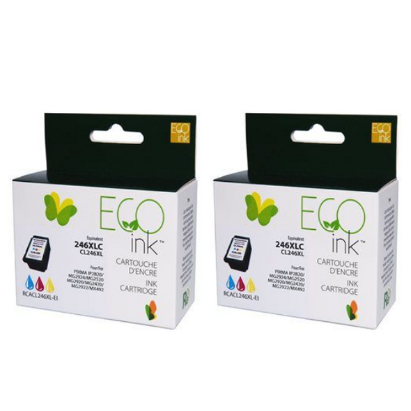 Compatible Pack of 2 Canon PG 246XL Ink Cartridges - Eco Ink