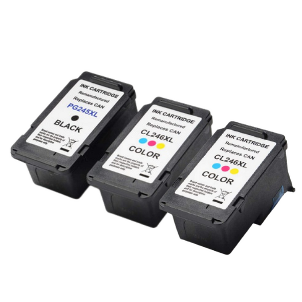 Compatible Pack of Two Canon CL 246XL & One PG 245XL Ink Cartridges