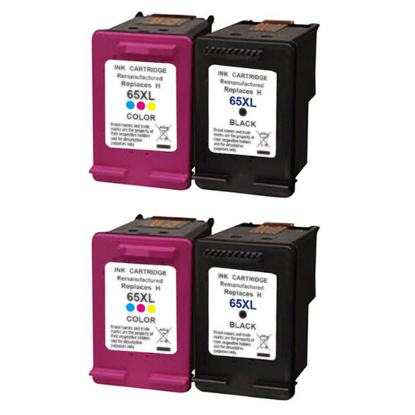 Compatible Maxi Combo Pack HP 65XL Black & Tricolor Ink Cartridges