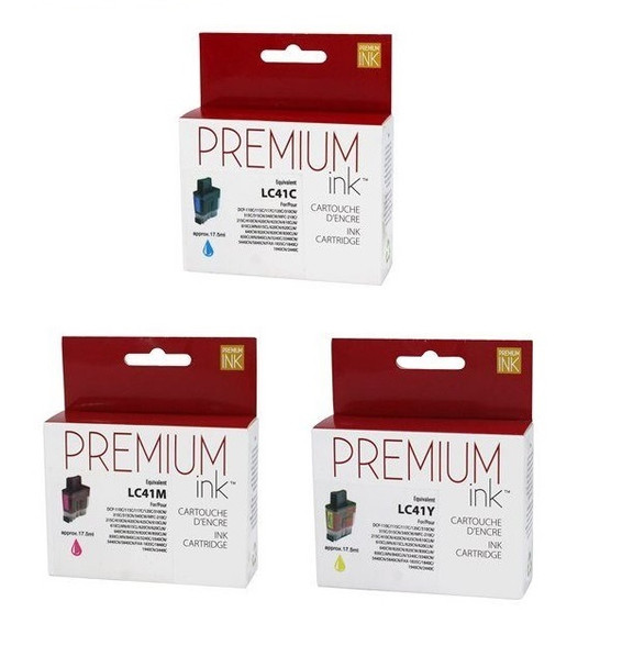 Compatible Combo Pack Color Brother LC41 Ink Cartridge - Premium Ink