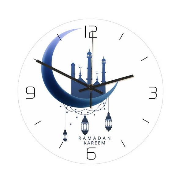 Acrylic Wall Watch With Islamic Decorative Designs And Visuals, For Every Room In Your Home, To Add Ramadan And Eid Festival Joy Sprit, Size 30*30cm Design 4