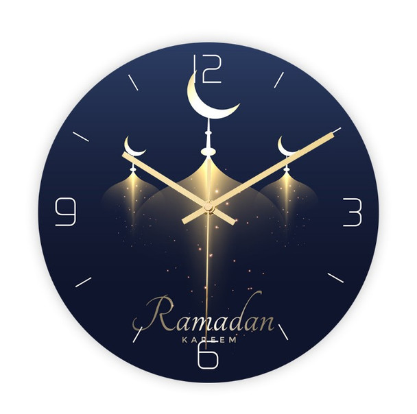 Acrylic Wall Watch With Islamic Decorative Designs And Visuals, For Every Room In Your Home, To Add Ramadan And Eid Festival Joy Sprit, Size 30*30cm Design 10