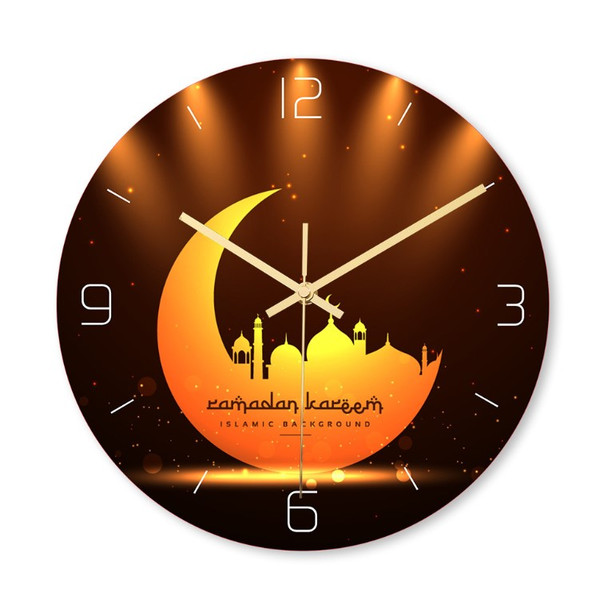 Acrylic Wall Watch With Islamic Decorative Designs And Visuals, For Every Room In Your Home, To Add Ramadan And Eid Festival Joy Sprit, Size 30*30cm Design 11