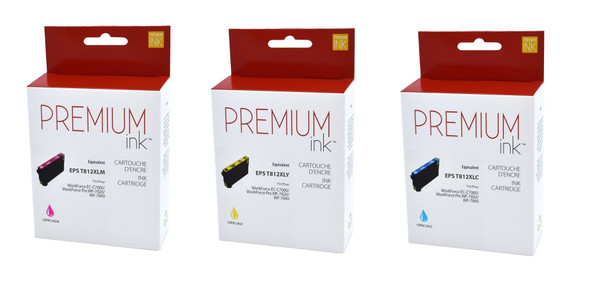 Compatible Combo Pack EPSON T812 XL  Colors Ink Cartridges - Premium Ink