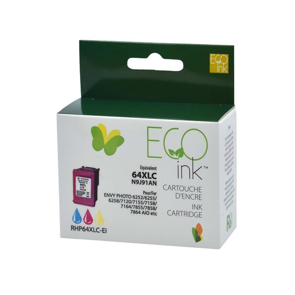 Compatible HP 64XL Tri Color High Yield Ink Cartridge - Eco Ink