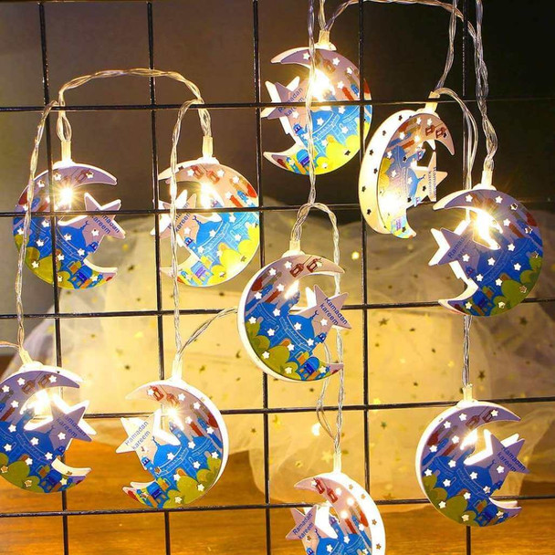 Ramadan-themed Crescent Star Moon String Lights