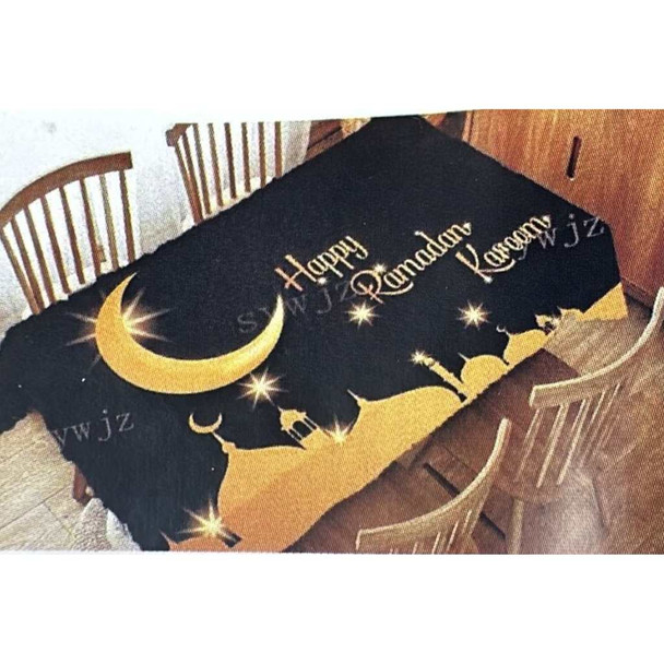 Ramadan Kareem and Eid Mubarak Dining Table Cloth Cover Waterproof