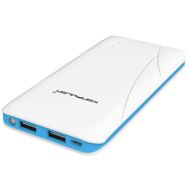 Konfulon Ultra-Thin Blue Color Portable Power Bank 10000mah Daul USB LED Mobile External Battery