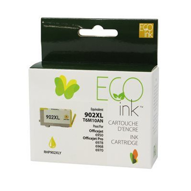 Compatible HP 902XL Yellow High Yield Ink Cartridge - Eco Ink - Box