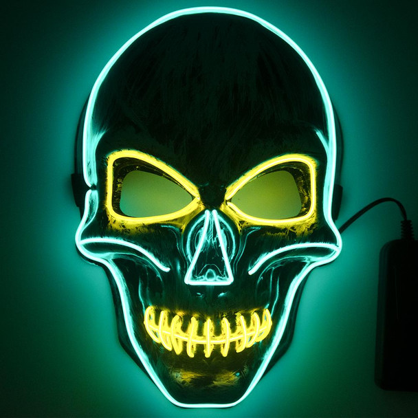 Halloween LED Skull Mask - Blue & Green